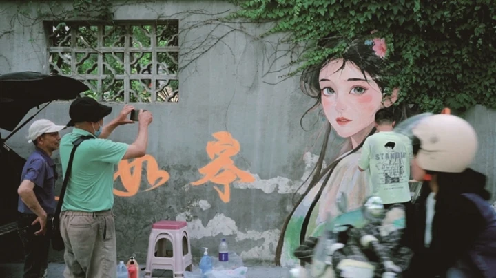 如皋斑駁老墻變身網(wǎng)紅打卡點(diǎn)